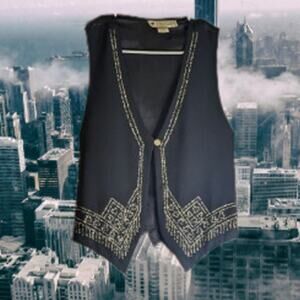 Sophisticates Jonathan Martin Large, vintage, black with beading embellishments